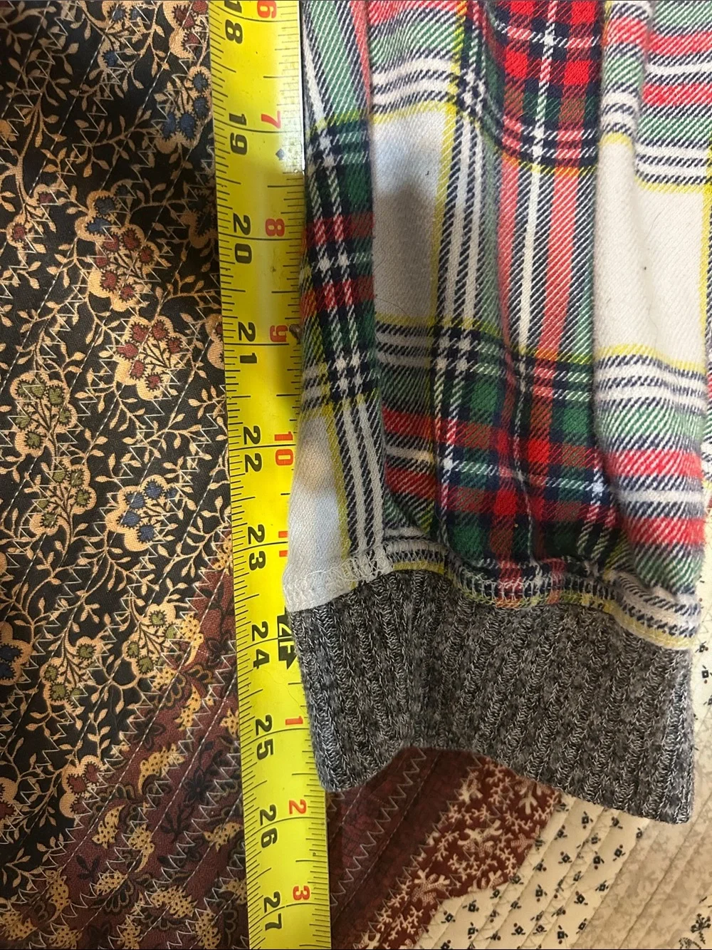 Aerie cotton flannel plaid pajama set